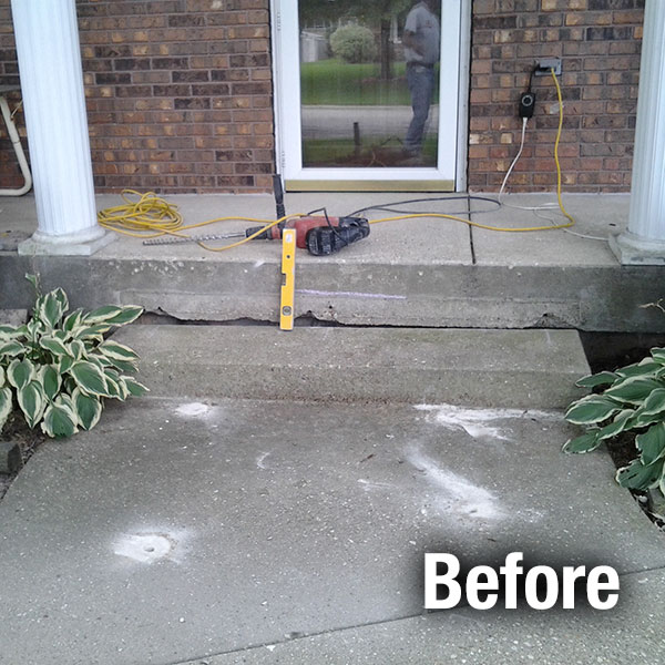 Akron/Canton Concrete Step Repair - Before